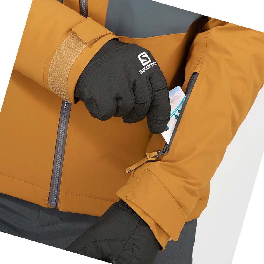 Salomon HIGHLAND INSULATED Kabát Férfi Sárga | HU 2329UZG